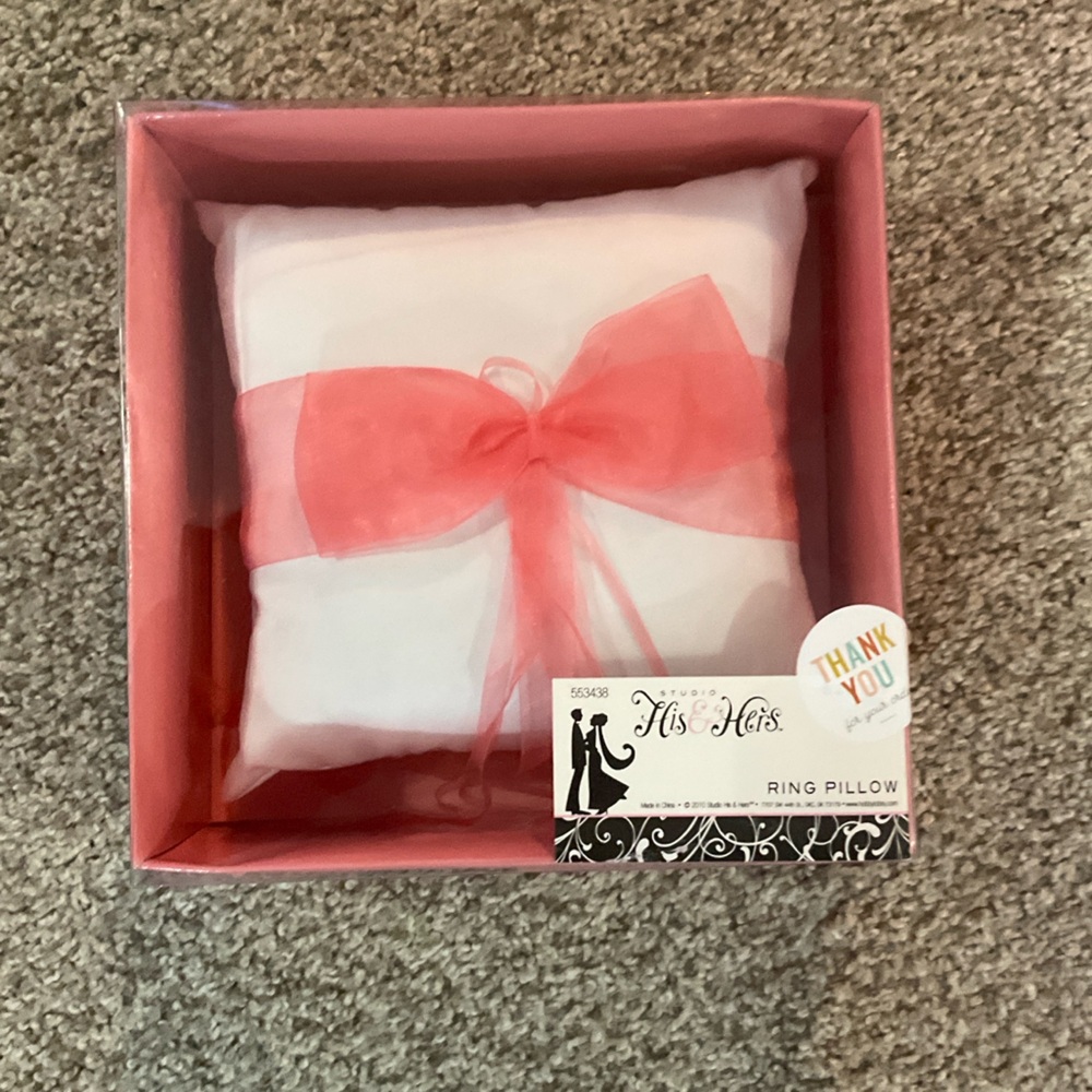 His and Hers Wedding Ring Pillow